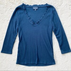 ModCloth ready to ruffle ribbed top Y2K